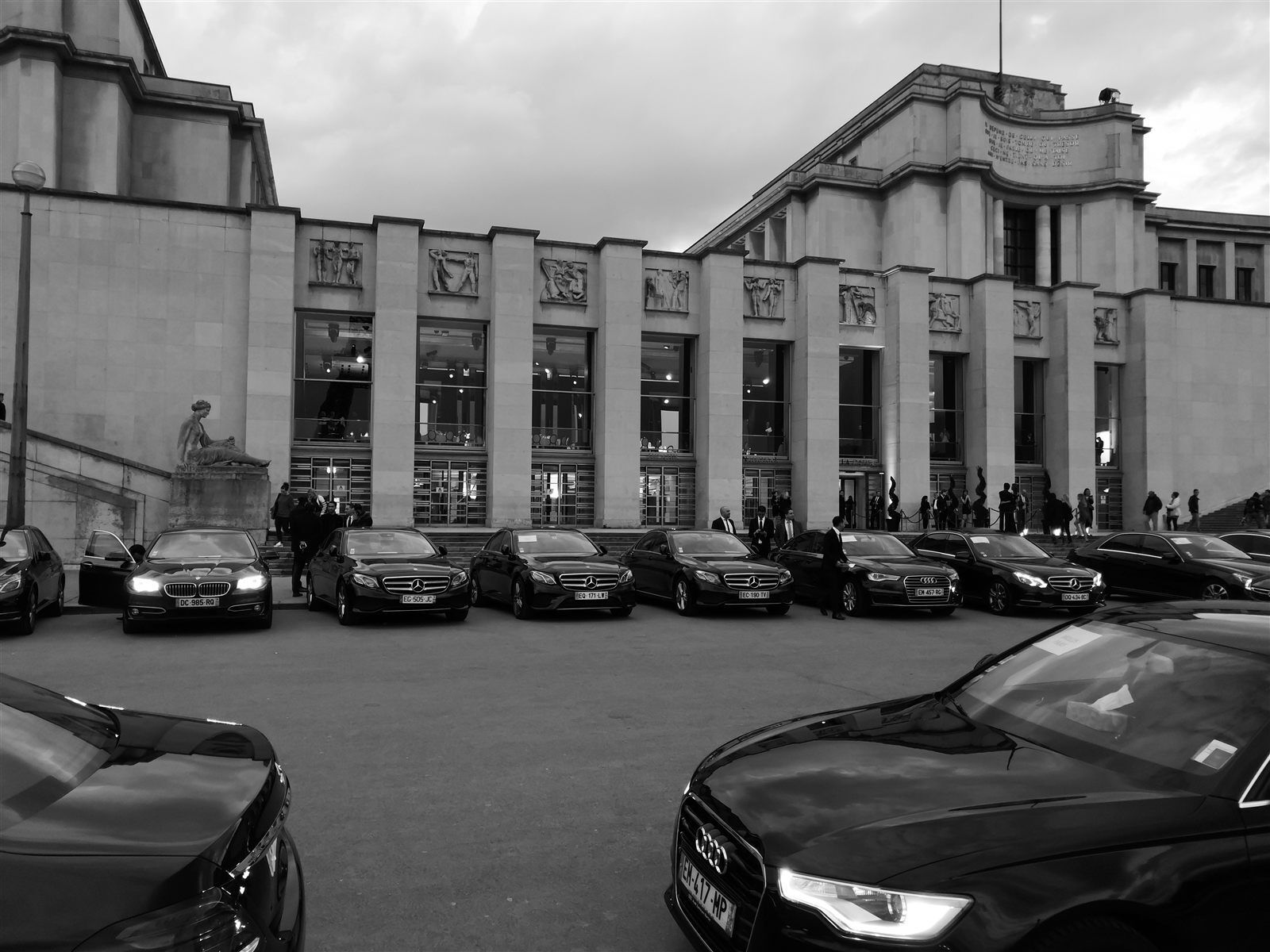Evening event venue in Paris served by chauffeur fleet